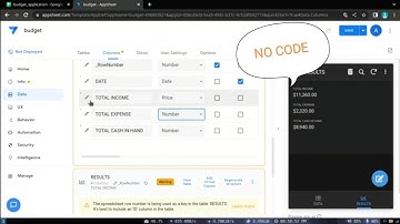 Budget Tracker Android app using google sheet | No code