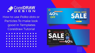 How to use Halftone effect or polka dots To make feel good in Templates Coreldraw Tutorial