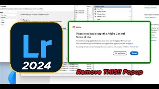 Adobe Lightroom 2024: Disable Popup Forcing Exit Application