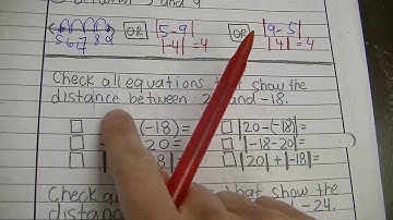 Finding the Distance Using Absolute Value