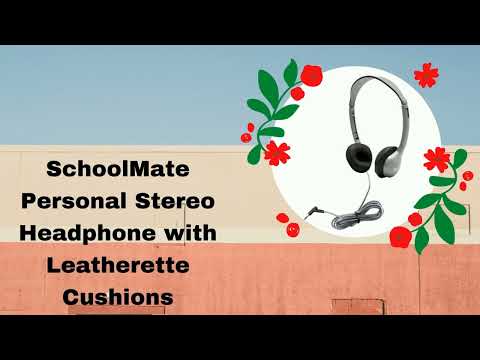 School Mate Personal Stereo Headphone with Leatherette Cushions