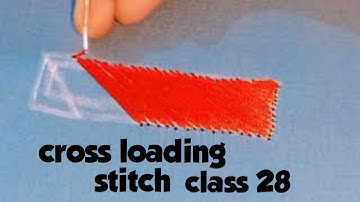 Aari work cross loading stitch in tamil. Aari work class-28 satin cross loading stitch in tamil.