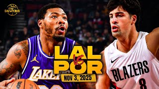 Los Angeles Lakers vs Portland Trail Blazers Full Game Highlights | Nov 3, 2025 | FreeDawkins