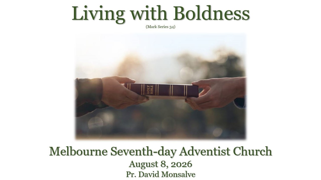 [Mark Series: 34] "Living With Boldness" | Pr. David Monsalve