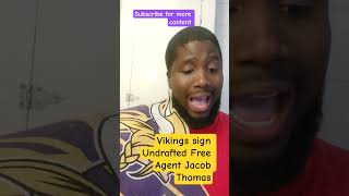 Vikings sign Undrafted Free Agent Jacob Thomas #JacobThomas #vikings #nfl #espn