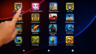 Talking Tom, My Talking Angela, Temple Run 2, Brawl Stars, Fruit Ninja game play screenshot 3
