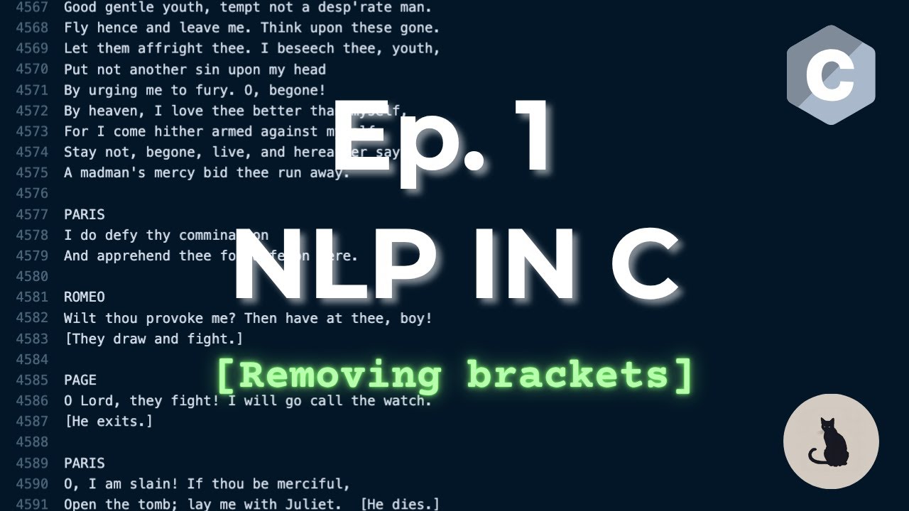 01.  NLP in C   - [Removing brackets]