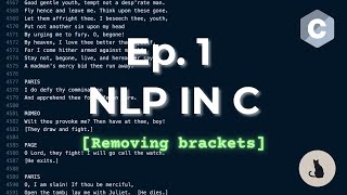 01.  NLP in C   - [Removing brackets]