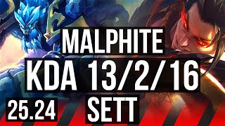 MALPHITE vs SETT (TOP) | 68K damage, 13/2/16 | NA Master | 25.24