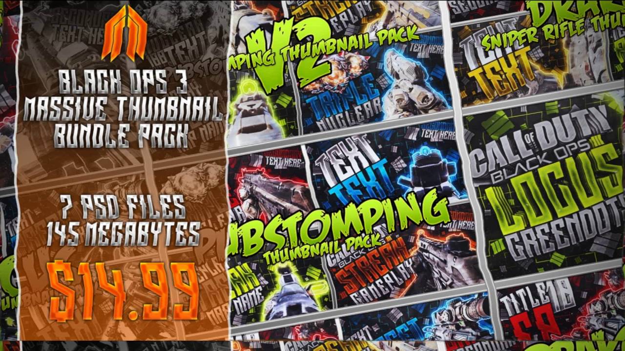 BLACK OPS 3 MASSIVE THUMBNAIL BUNDLE PACK BY ACEZPRODUCTION