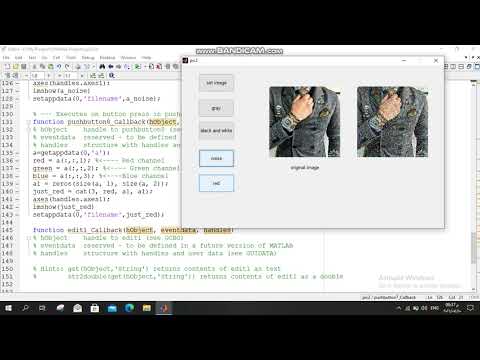 GUI using matlab and  image processing
