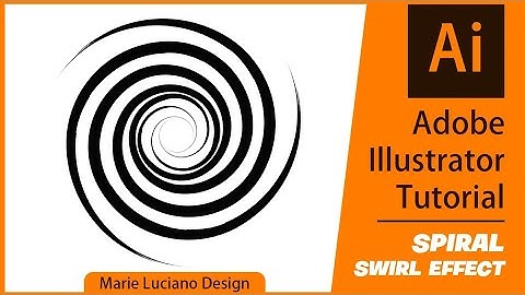 Adobe Illustrator: teken een SWIRL-spiraaleffect - Vectorcirkelpatroon, stapsgewijze handleiding