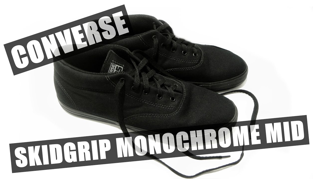 Unboxing - Converse Skidgrip Monochrome Mid - Black - YouTube