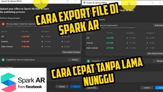 Cara Cepat Export File di Spark AR - Upload Filter ke instagram