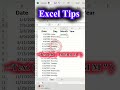 Excel Tips 💯#shorts #excel