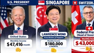 Full World Leaders’ Monthly Salaries 💰 | Who Earns the Most #vairal  Guide