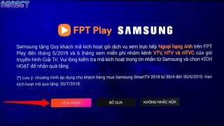 Cách kích hoạt ứng dụng FPT Play trên smart tivi Samsung 2018 screenshot 5