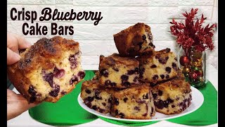 Crisp Blueberry Cake Bar