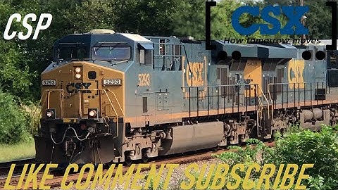 [CSXT]5293 [ES40DC] & 5438 ES40DC Leads Q411-05 SB Through Fay NC W/A Fouled K5LA On the #2 Track