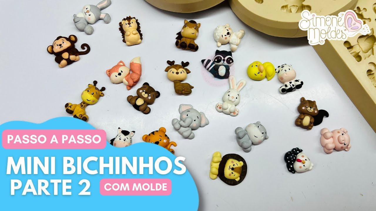 Mini Bichinhos em Biscuit Parte 2 | Com  Molde