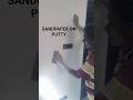 HOW TO USE A SANDPAPER ON PUTTY.#shorts #construction