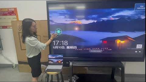 Interactive board Connect laptop with VGA HDMI cable