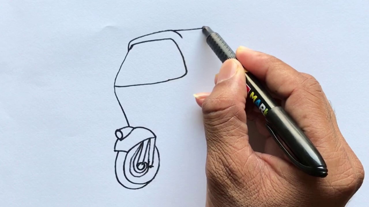 How to Draw an Auto Riksha 🛺 - YouTube