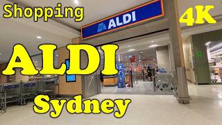Shopping Aldi, Sydney, Australia - 4K