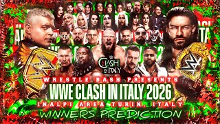 WWE Clash in Italy 2026 Winners Prediction 