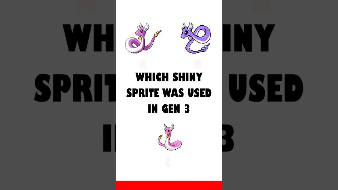 Which Generation used Which Shiny Sprite? 