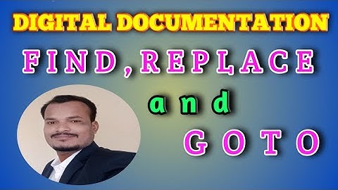Find & replace in Ms word || Goto in Ms word || replace in Ms word || By Ravi sspet ||