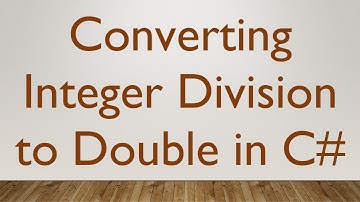 Converting Integer Division to Double in C#
