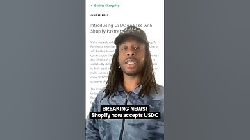 BREAKING NEWS! 32 MILLION MERCHANTS ON SHOPIFY NOW ACCEPT USDC ON BASE 👀