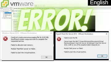 How to Fix - Module disk power on failed in Vmware