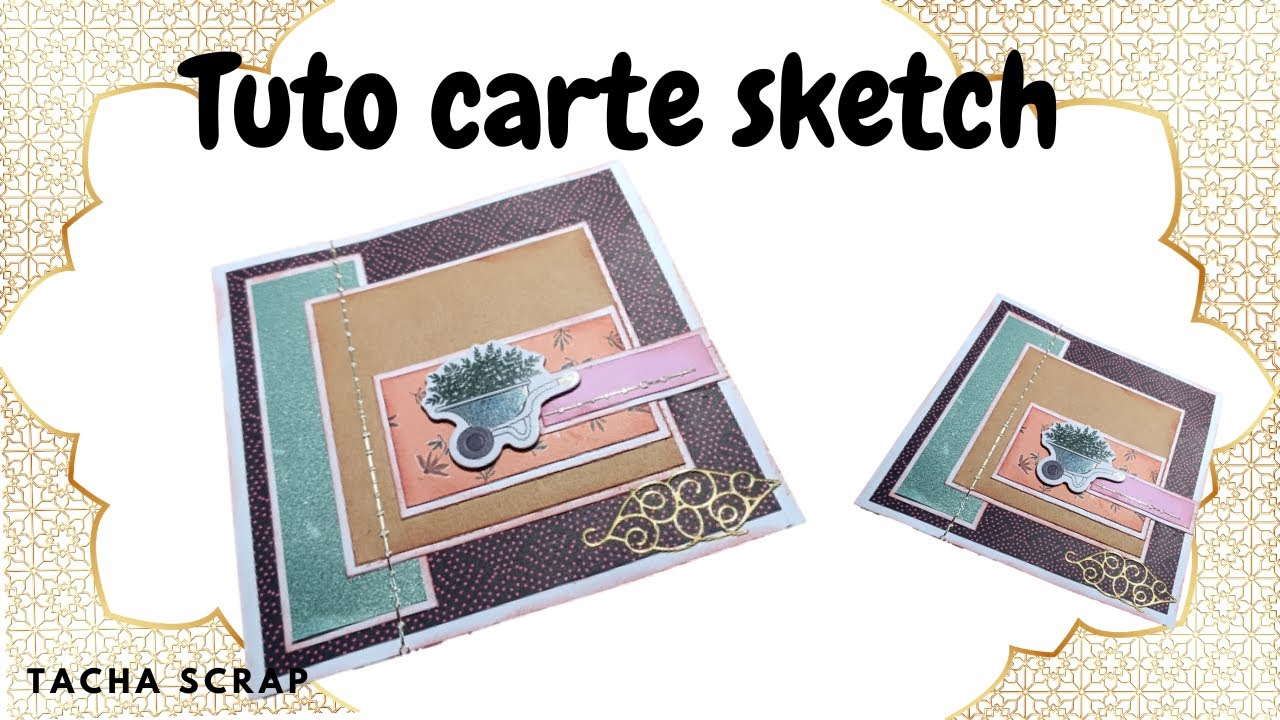 Tuto scrapbooking carte sketch avec chute de papier