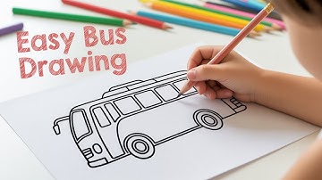 How to Draw a Bus | Easy Step-by-Step Drawing Tutorial for Kids