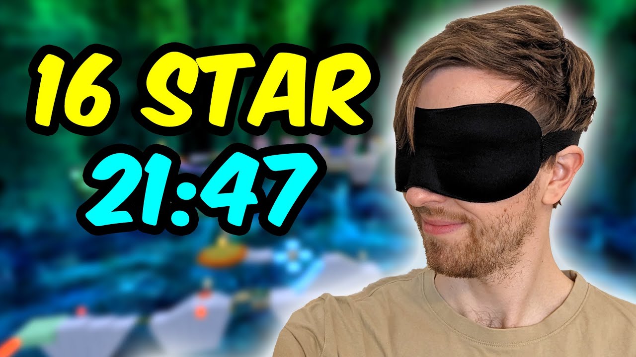 BLINDFOLDED 16 Star Speedrun of Super Mario 64 by Bubzia [Former WR]