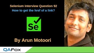 Selenium Interview Question 92 - How to get the href of a link?