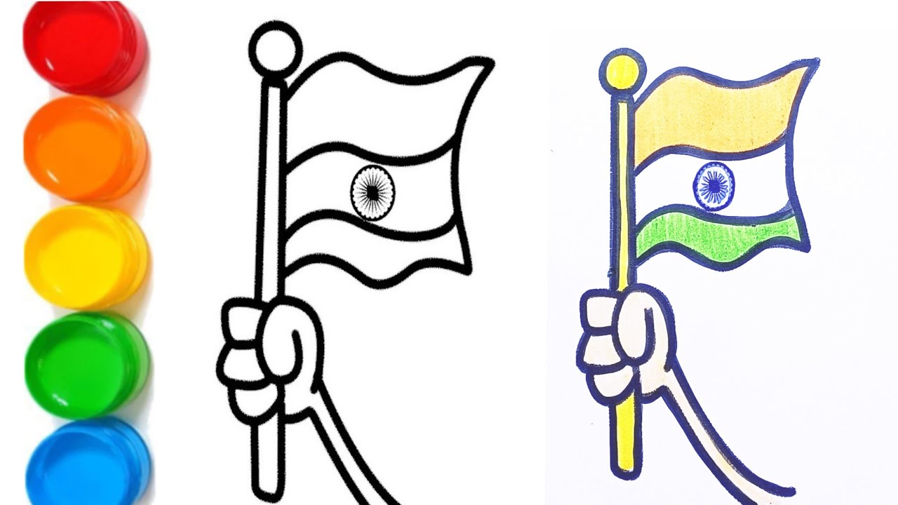 independence day drawing ideas 😍//india🇮🇳 flag rocket 🚀lotus flower//independenceday