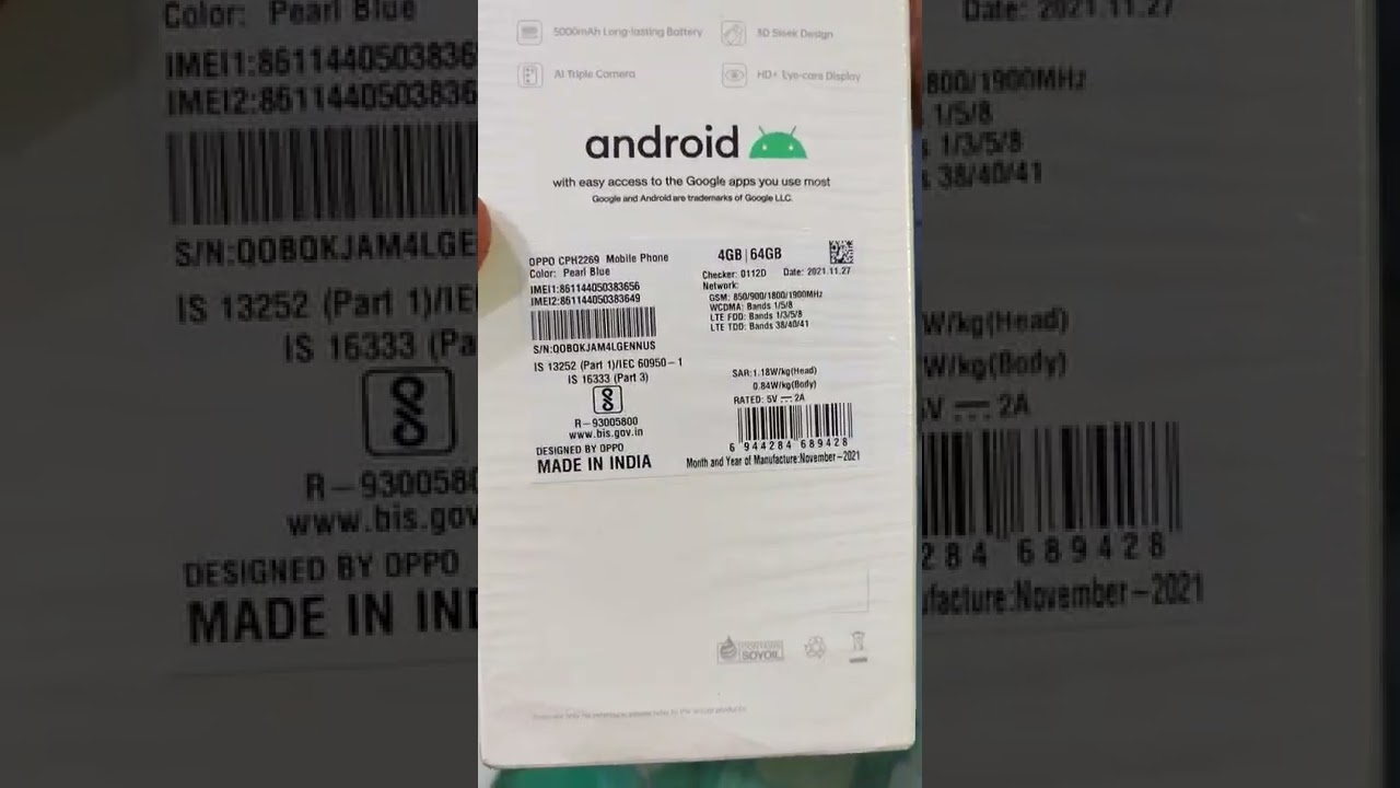 Oppo A16 inbox phone first look and impression