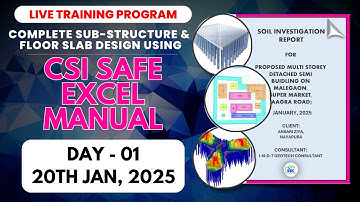 SESSION-01 I SAFE I EXCEL I MANUAL I LIVE TRAINING PROGRAM I BATCH-04 I RC STRUCTURE DESIGN