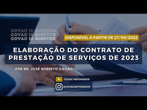 Covac 10 minutos - Elaboração do contrato de prestação de serviços de 2023