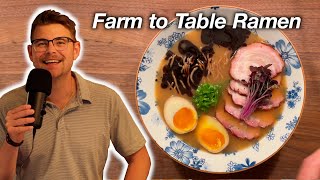 Farm to Table Ramen (Black Garlic Tonkotsu)