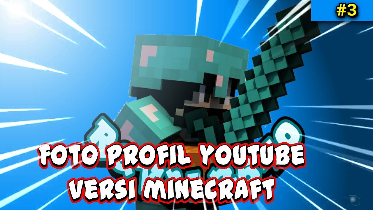 Tutorial android #3~cara membuat foto profil youtube versi minecraft
