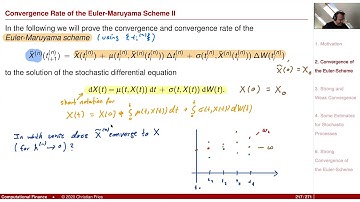 Lecture Computational Finance / Numerical Methods 13: Strong Convergence of the Euler-Scheme