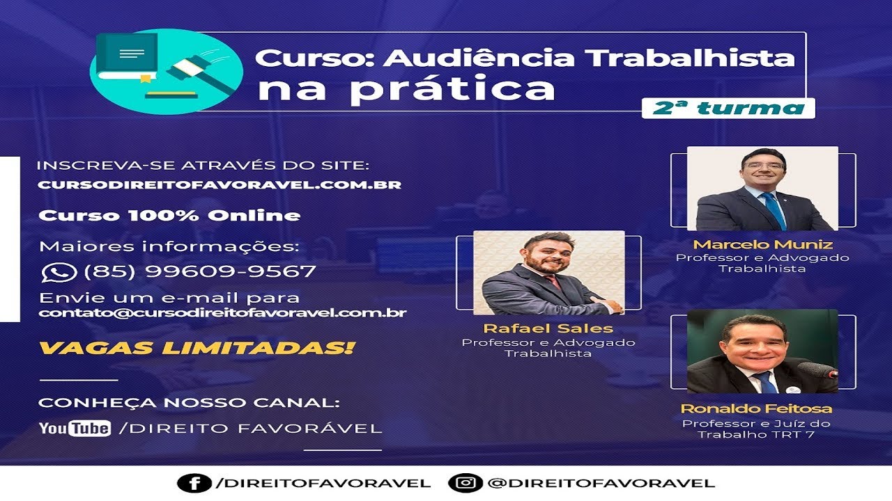Curso online Audiência Trabalhista na Prática do Direito Favorável
