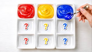 Create 9 Amazing Colors from Only 3 Primary Colors🎨So Satisfying to Watch!
