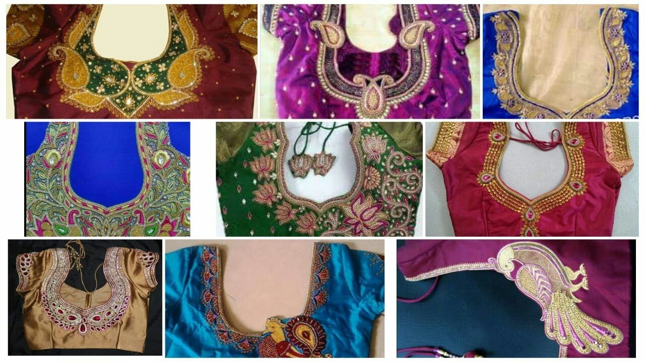 Latest maggam work Blouse designs collection 2019 / Trending ...