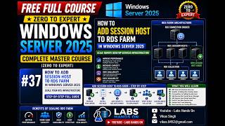 #37 How to Add Session Host to RDS Farm | Windows Server 2025 | Scale RDS Infrastructure | Full Demo
