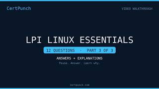 LPI Linux Essentials 010-160 Practice Exam Questions and Answers - Part 3/3